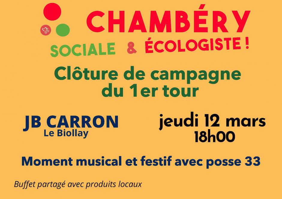 Cloture de campagne du 1er tour - Chambéry sociale et écologiste
