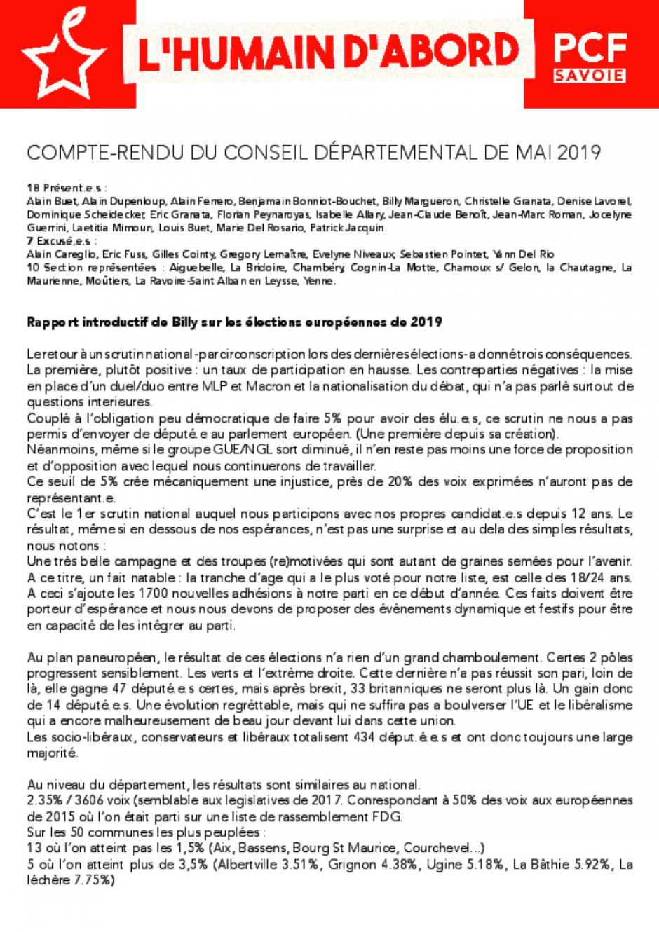 [CR - 27/05/2019] Conseil départemental